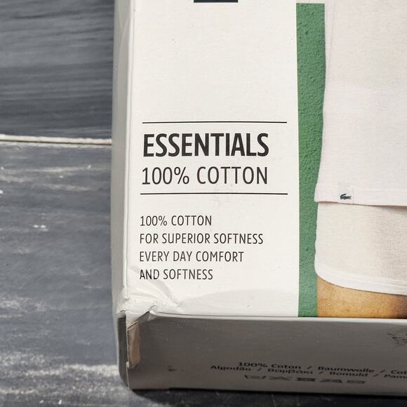 Lacoste Black V Neck T Shirts XXL Slim Fit 100% Cotton 3 Pack Open Box - Picture 5 of 6